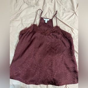 Nine West Maroon cheetah cami size medium